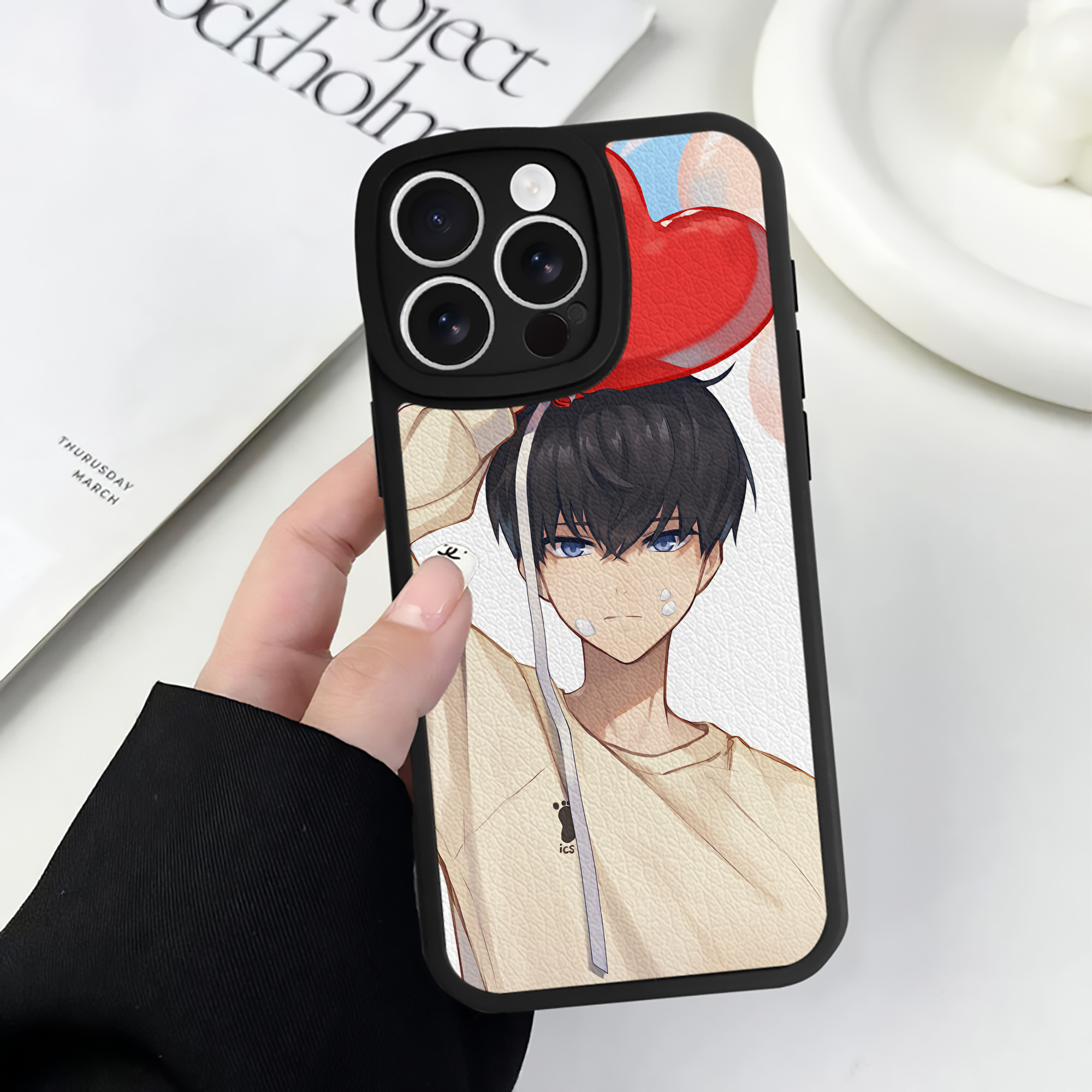 （画像用） ハイキュー!! Haikyu!! 【iPhone 16シリーズ対応】シリコンスマホケース（レザー調） 材質：シリコン